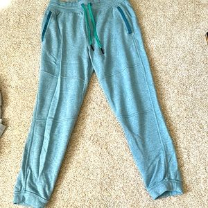 Lululemon men’s joggers Large in a light blue/teal hue.